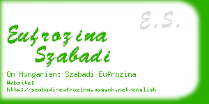 eufrozina szabadi business card